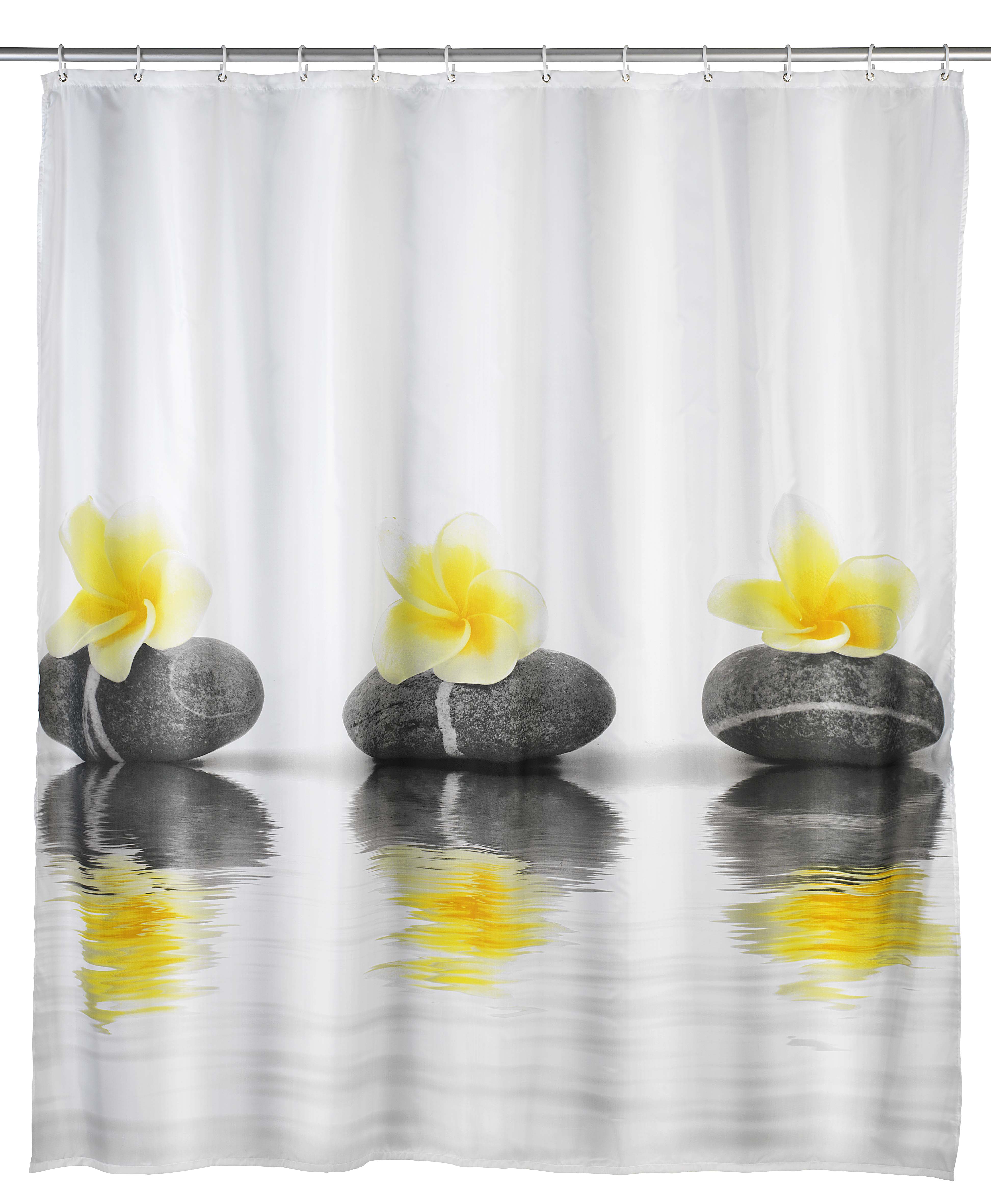 WENKO POLY SHOWER CURTAIN 180X200CM STONES