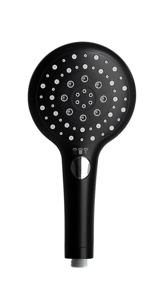 DUSCHY HAND SHOWER 3F PUSH BUTTON BLACK