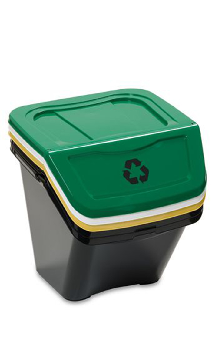 RECYCLING BINS 3PCS 30L