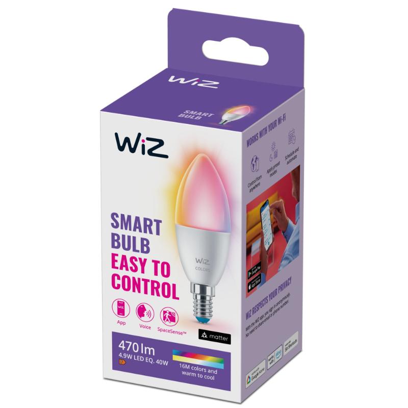 WIZ WI FI BLE 40W C37 E14 RGB