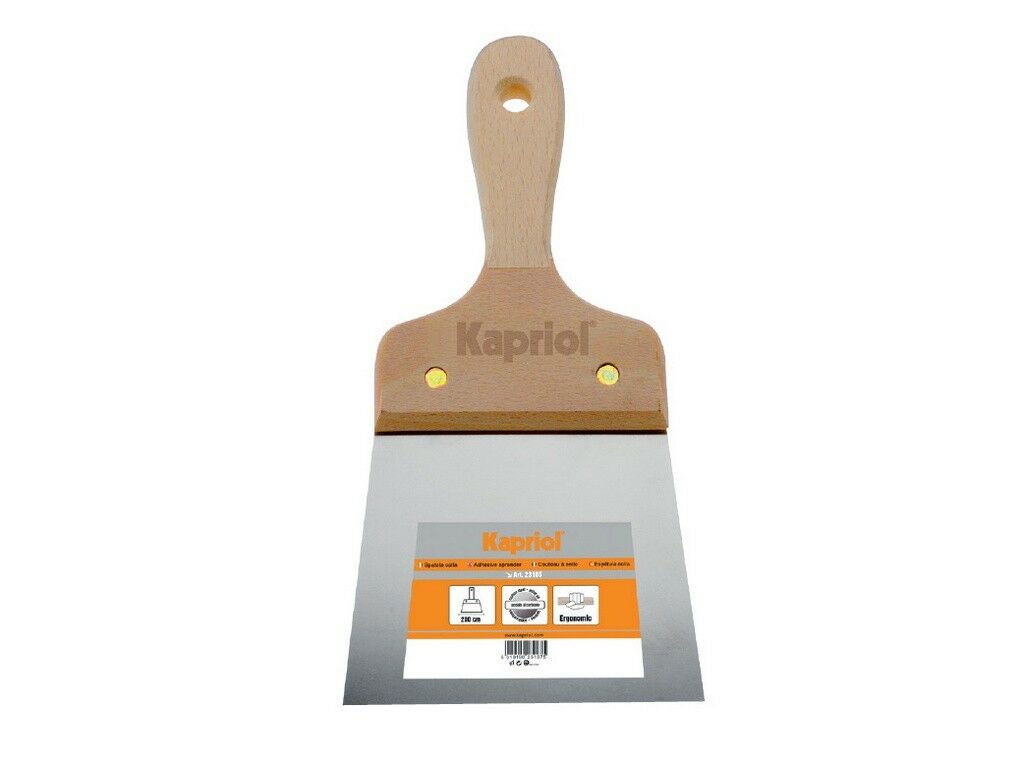 KAPRIOL SMOOTHING SPATULA 16CM WOODEN HANDLE