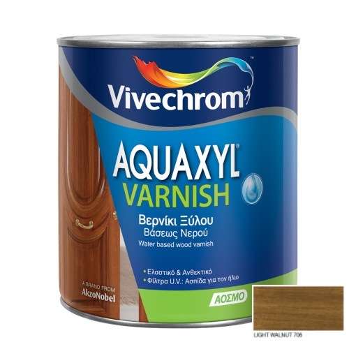 VIVECHROM AQUAXYL VARNISH SATIN WALNUT 0.75L