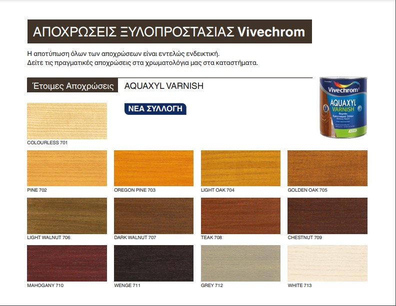 VIVECHROM AQUAXYL VARNISH SATIN GOLD OAK 0.75L