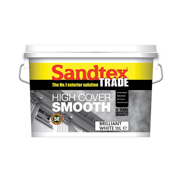 SANDTEX 10L BRILLIANT WHITE HIGH COVER SMOOTH