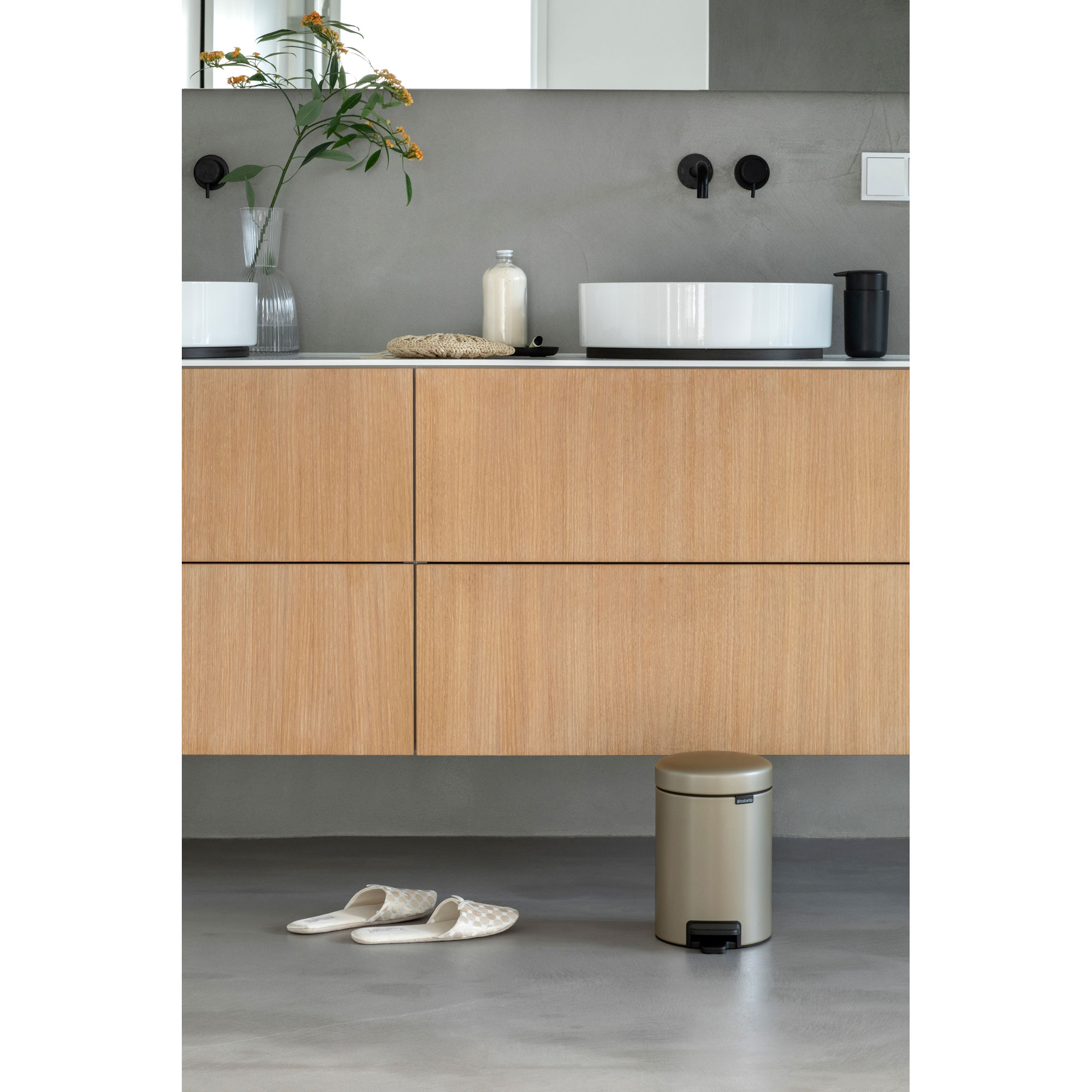 BRABANTIA NEW ICON ΚΑΔΟΣ ΑΠΟΡΡΙΜΑΤΩΝ ΠΕΝΤΑΛ 3L ΜΕΤΑΛΛΙΚΟΣ ΧΡΥΣΟΣ