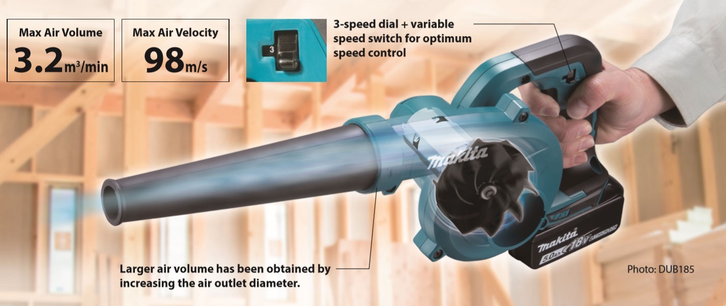 MAKITA DUB185Z ΑΣΥΡΜΑΤΟΣ ΦΥΣΗΤΗΡΑΣ  18V SOLO - ΧΩΡΙΣ ΜΠΑΤΑΡΙΑ