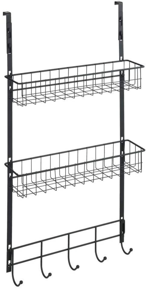 WENKO OVER-DOOR RACK BLACK 39X10X75CM