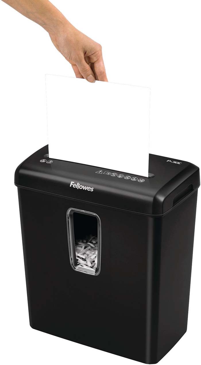 FELLOWES POWERSHRED P-30C 6 SHEET 15LTR CROSS-CUT SHREDDER