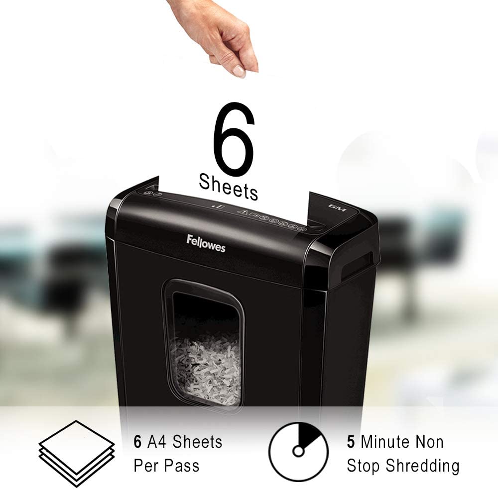 FELLOWES POWERSHRED 6M  PAPER SHREDDER 6 SHEET13LTR MINI-CUT