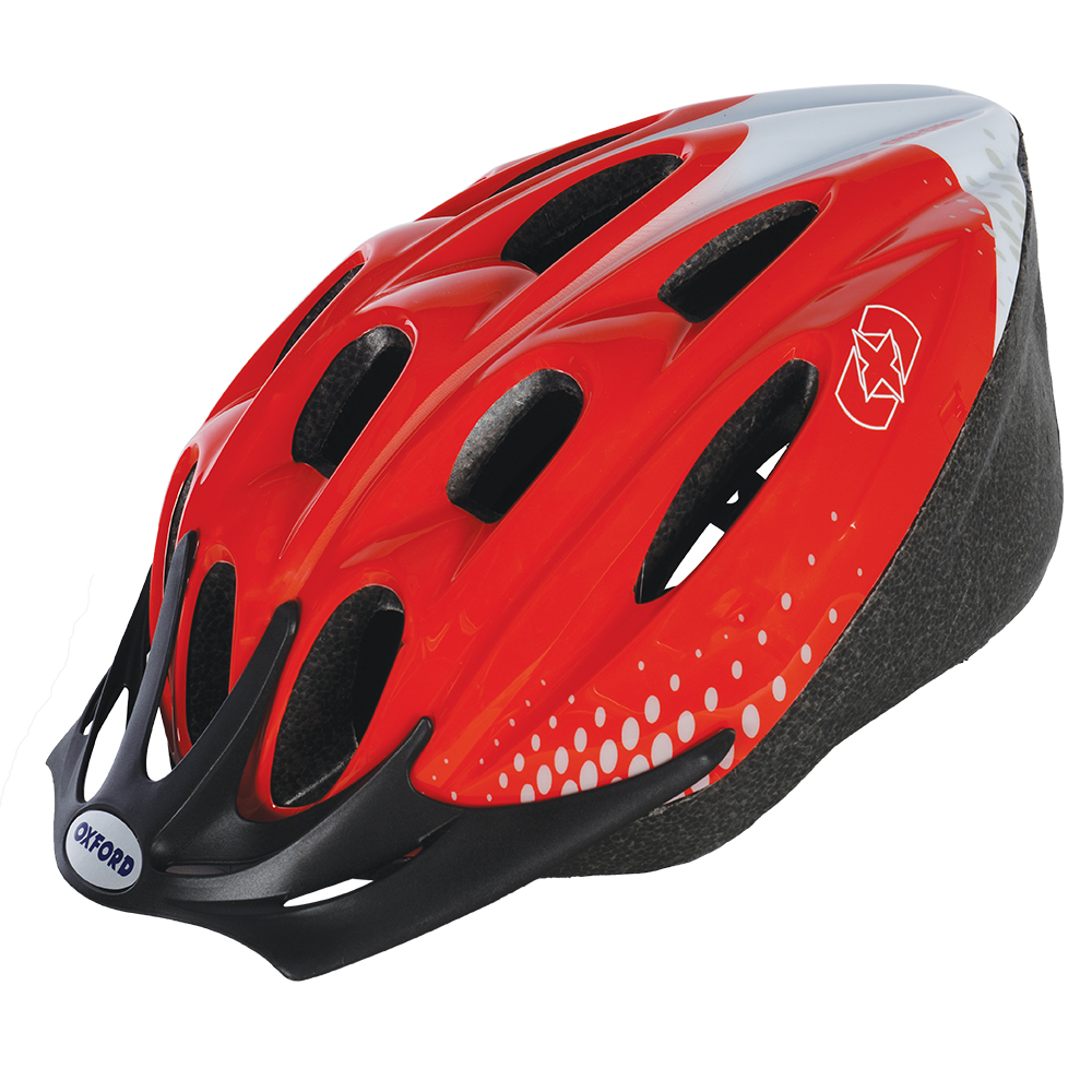 OXFORD HELMET F15 RED/WHITE LRG 58-62CM