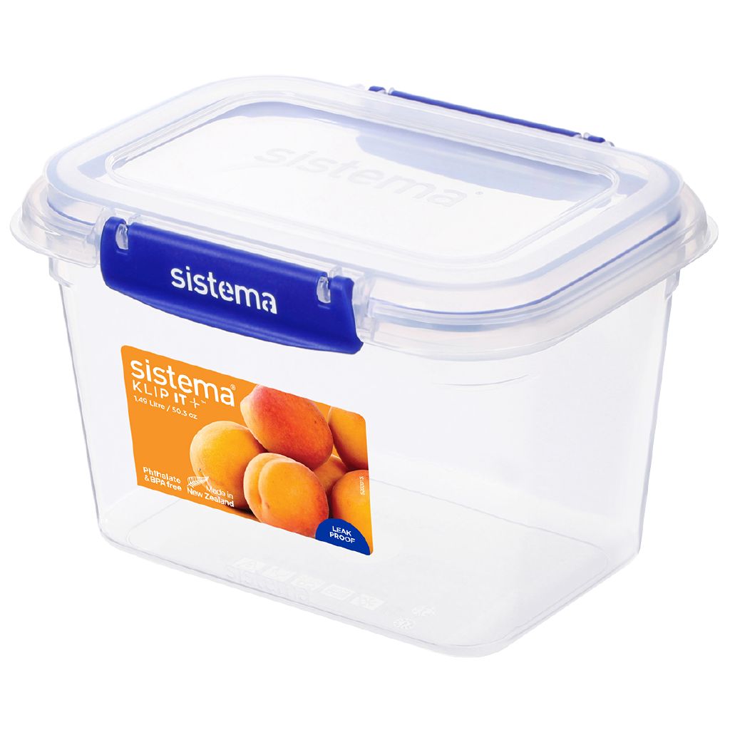 SISTEMA KLIP IT PLUS TUPPER 1.49L RECTANGULAR