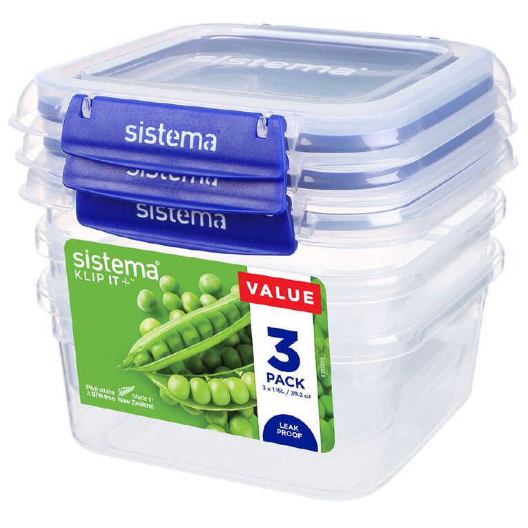 SISTEMA KLIPIT PLUS1.15L SQUARE 3PACK