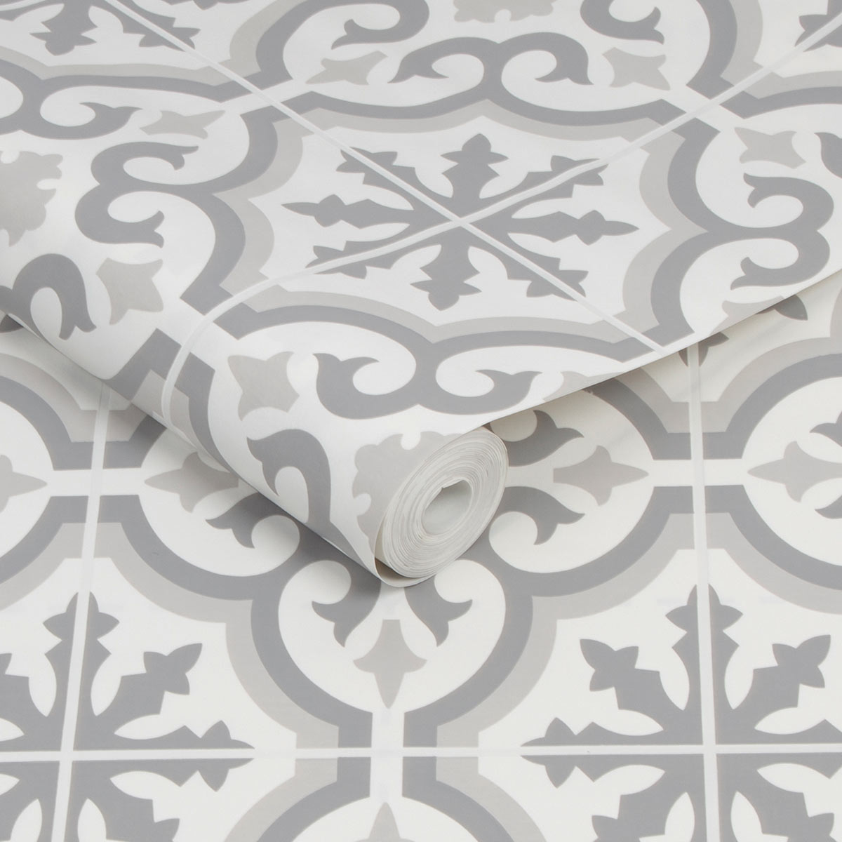 CONTOUR ANTIBAC WALLPAPER GREY GRECIAN