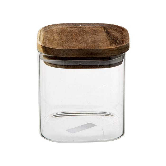 5FIVE 179614 JAR GLASS + ACACIA HERMET 0.6L