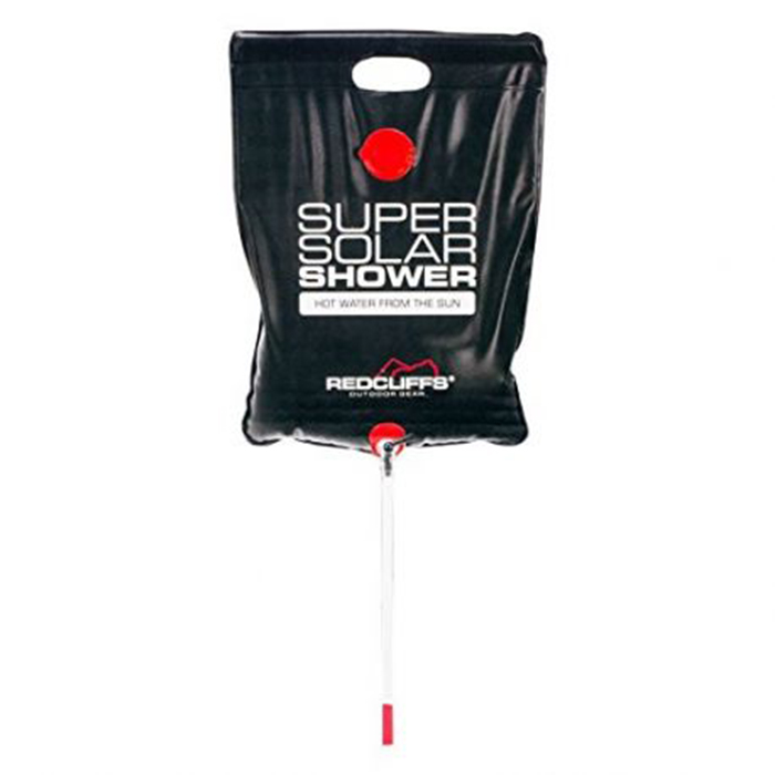 REDCLIFFS SOLAR FOLDABLE BAG CAMPING SHOWER BLACK 15LT