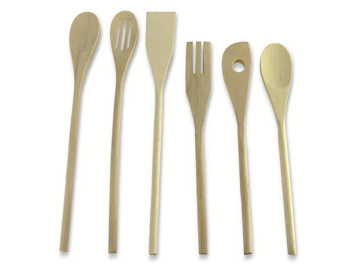 KITCHEN UTENSILS WOOD 6PCS