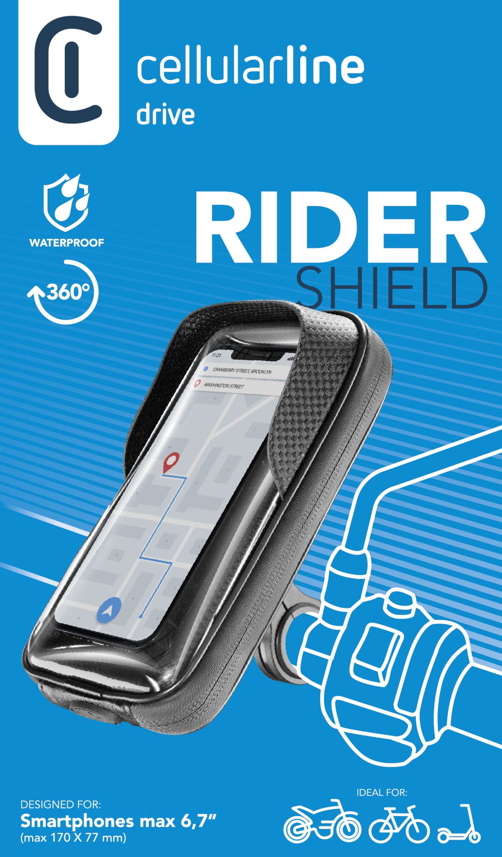 CELLULAR LINE RIDER MOTORBIKE SMARTPHONE HOLDER