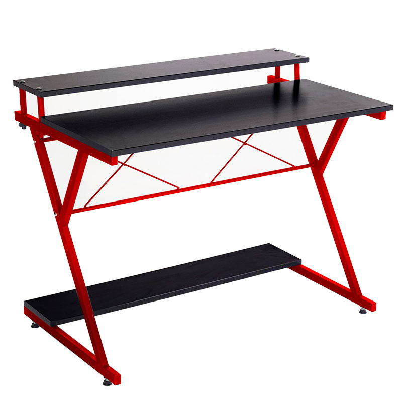 TURIN OFFICE DESK 100X45X75CM RED/BLACK