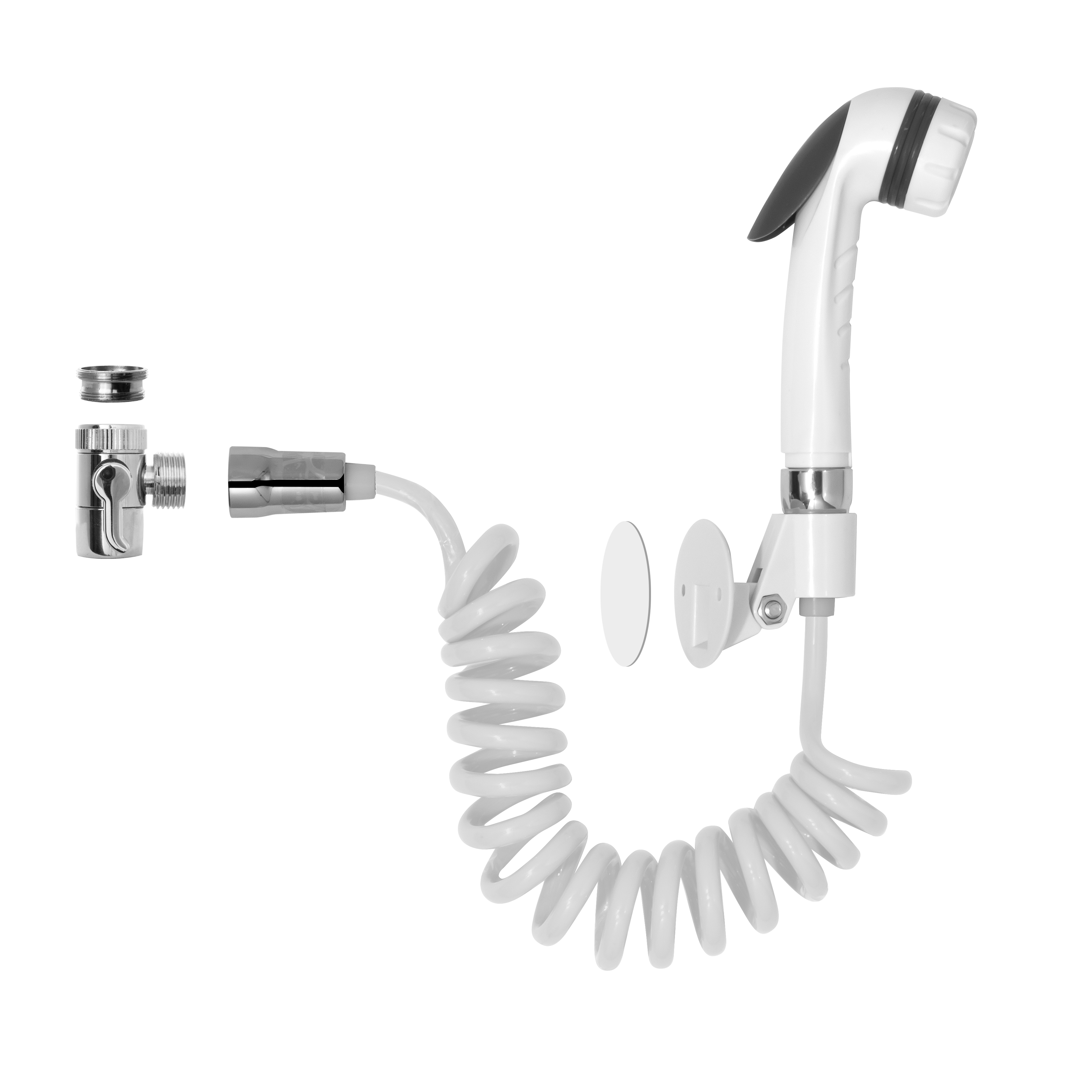 IDROBRIC BLIDUP0069BI WALL HOLDER SHOWER SET HANDHOWER WITH BUTTON 1 JET SALLY