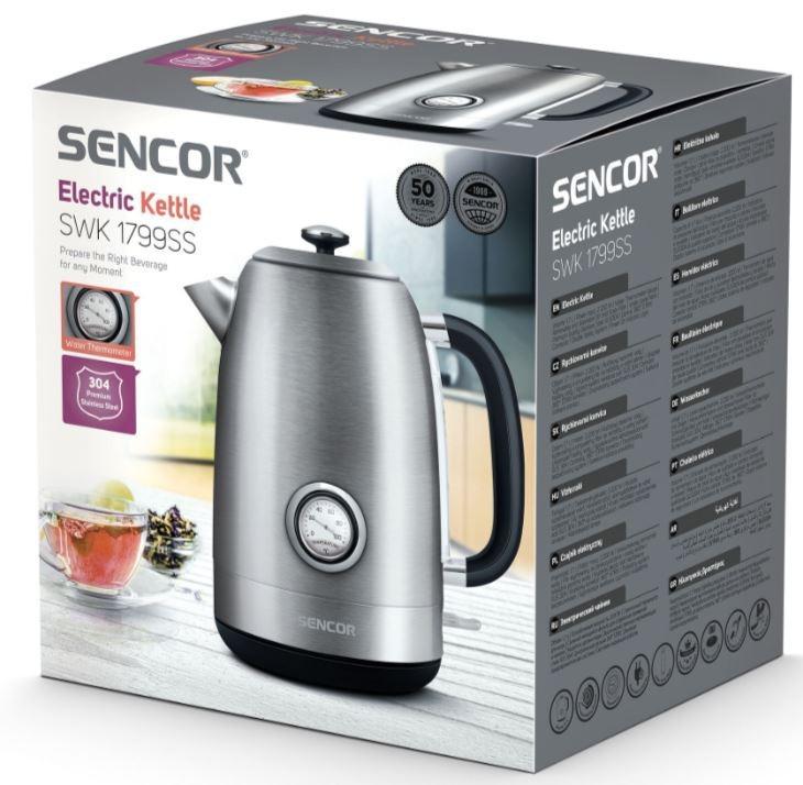 SENCOR SWK1799SS STAINLESS STEEL KETTLE 1.7LTR 2200W