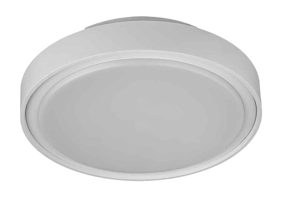 SUNLIGHT 2xE27 (MAX.2x9W) ROUND CEILING LIGHT WHITE IP65 Ø300xH91MM