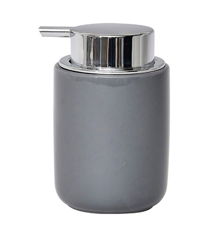 TENDANCE DOLOMITE ROUND SOAP DISPENSER CHROME PUMP GREY