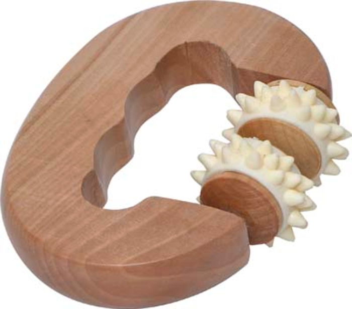 TENDANCE WOODEN MASSAGER WITH WHEELS NATURAL