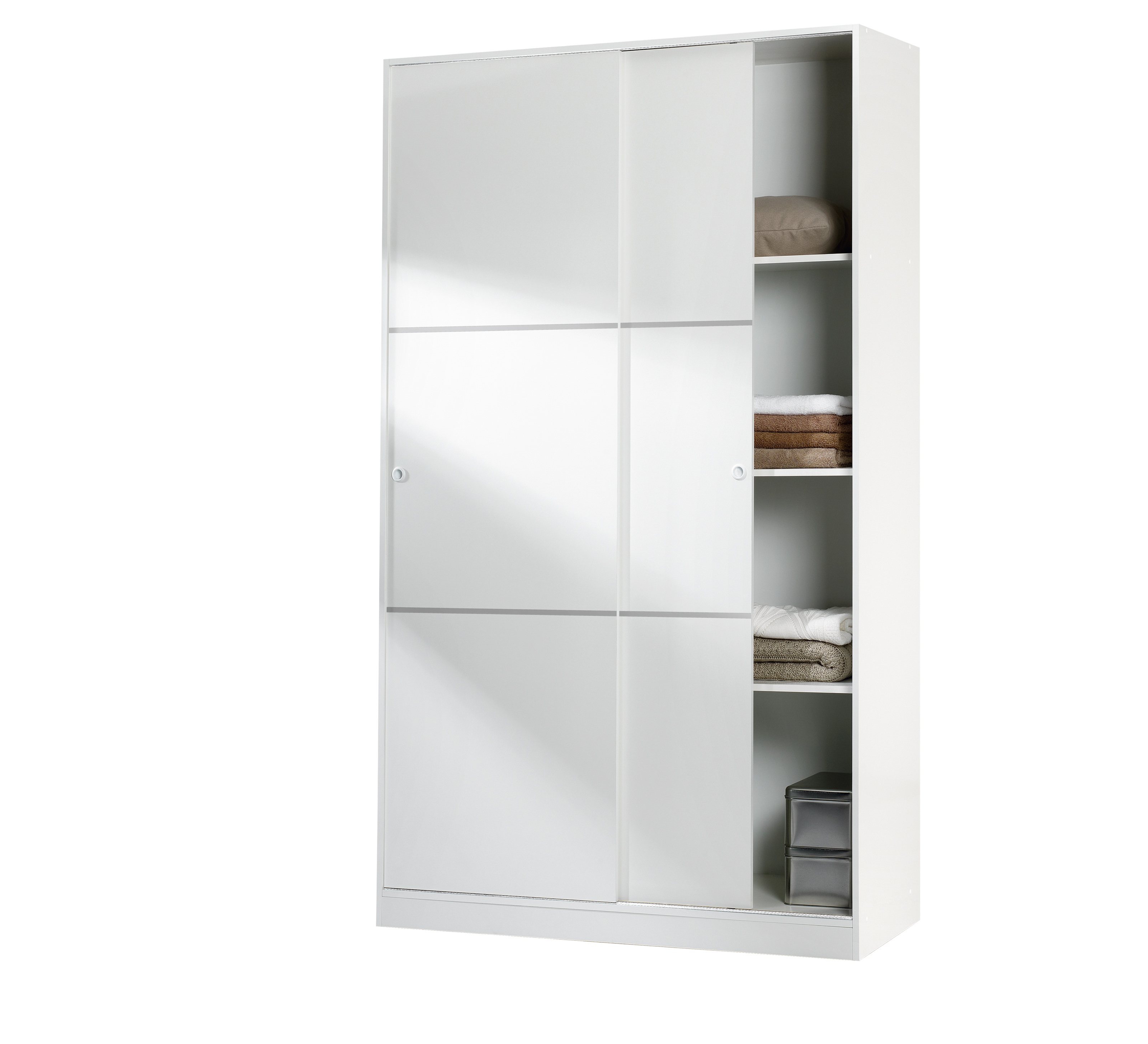 FORES MAX020BO MAX WARDROBE 2 SLIDING DOORS WHITE 200X120X50CM