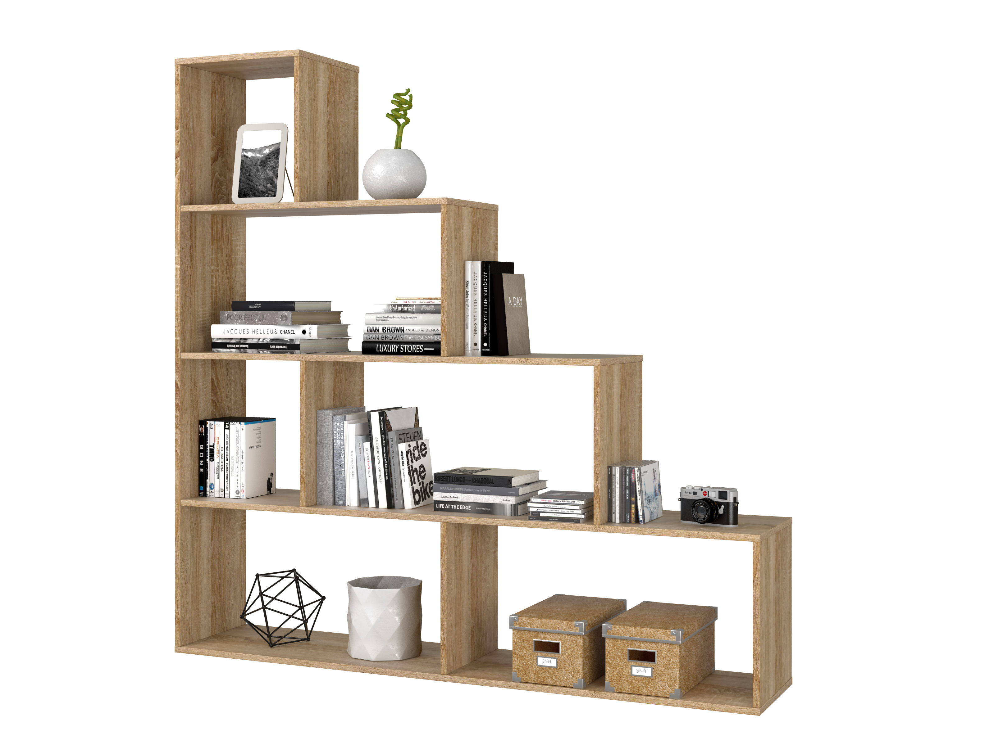 FORES KLUM UNIT BOOKCASE 145X145X29CM OAK