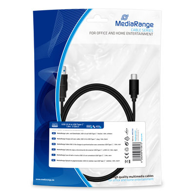 MEDIA RANGE MRCS182 CHARGER & SYNC TYPE-C USB 3.1 CABLE BLACK