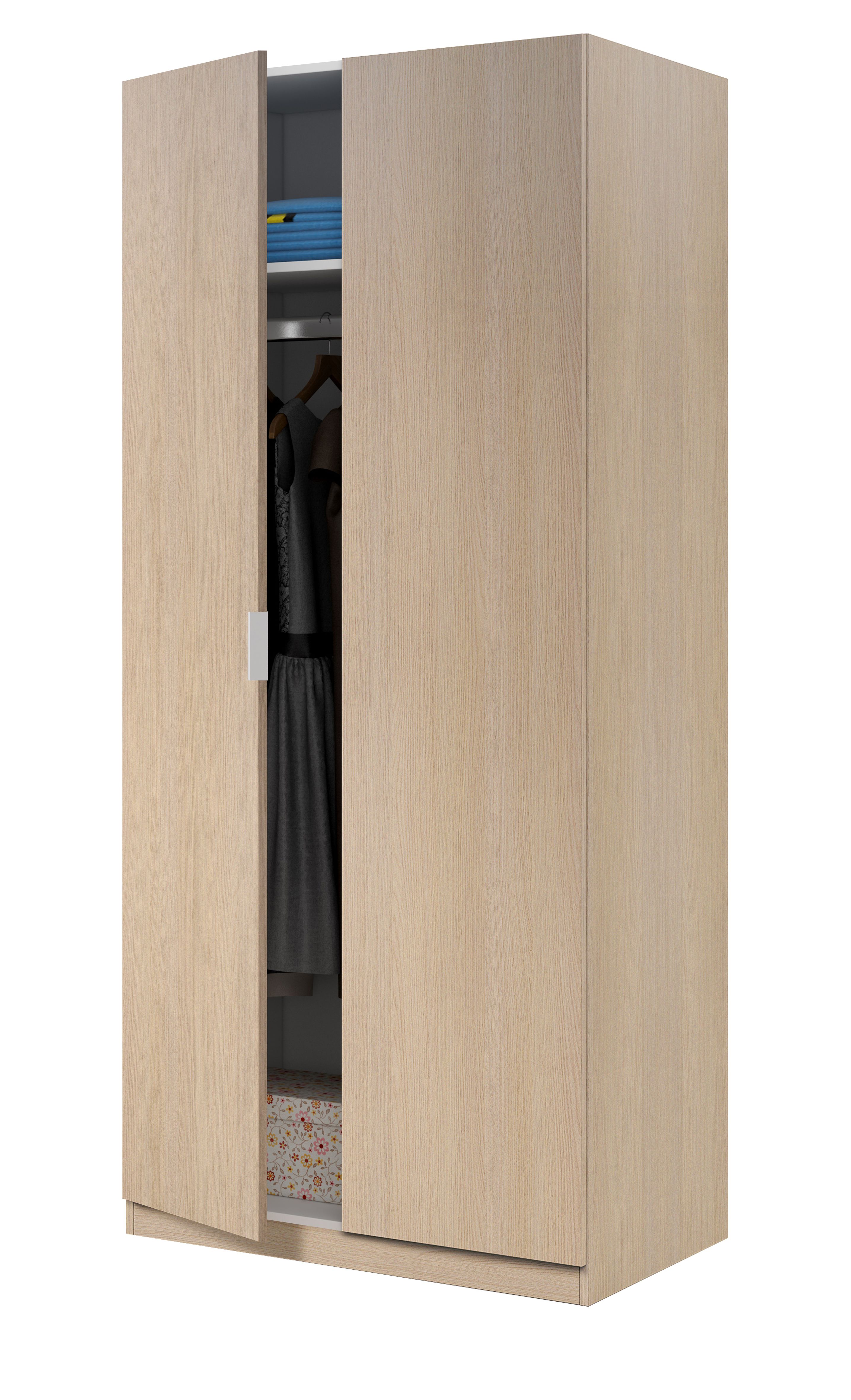 FORES LCX022R WARDROBE 2 DOORS OAK 180X81X52CM