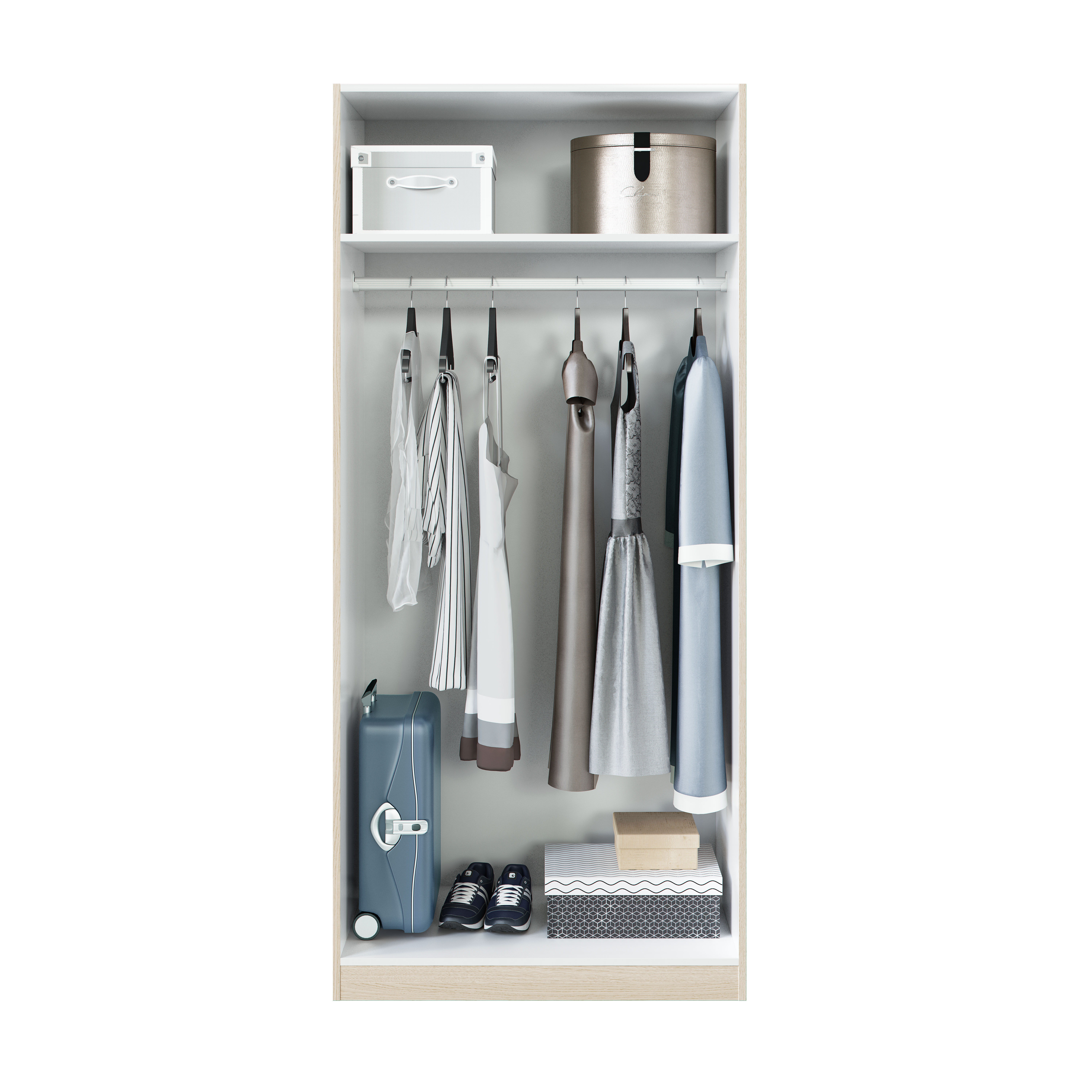 FORES LCX022R WARDROBE 2 DOORS OAK 180X81X52CM