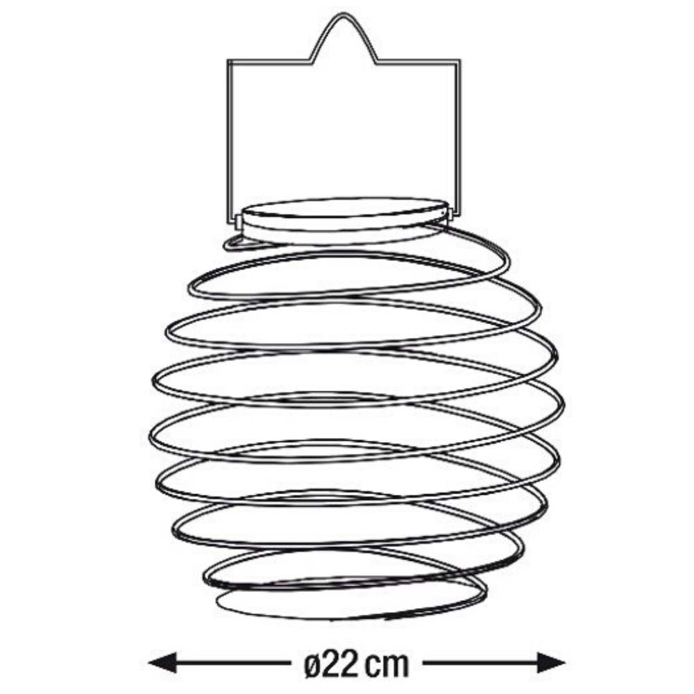 EZSOLAR SPIRAL LIGHT 22,5CM 35LED BLUE