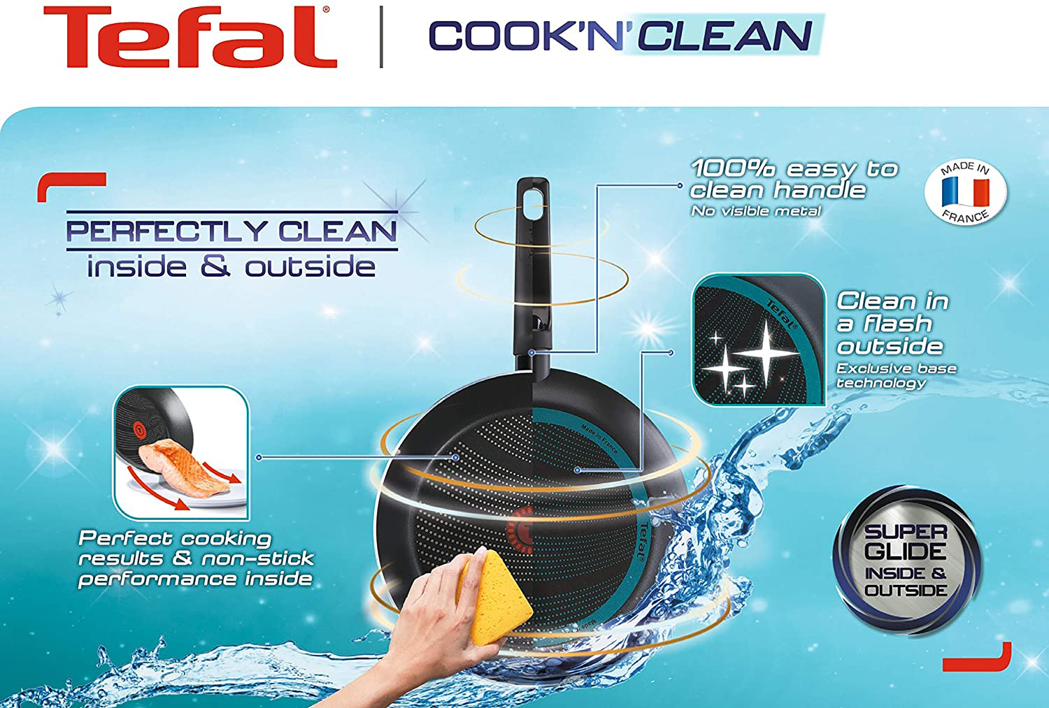 TEFAL COOK N CLEAN FRYPAN 24CM