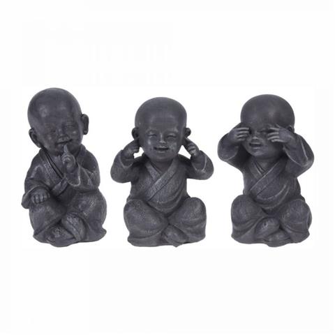 BUDDHA POLYSTONE 27CM 3 ASSORTED DESIGNS