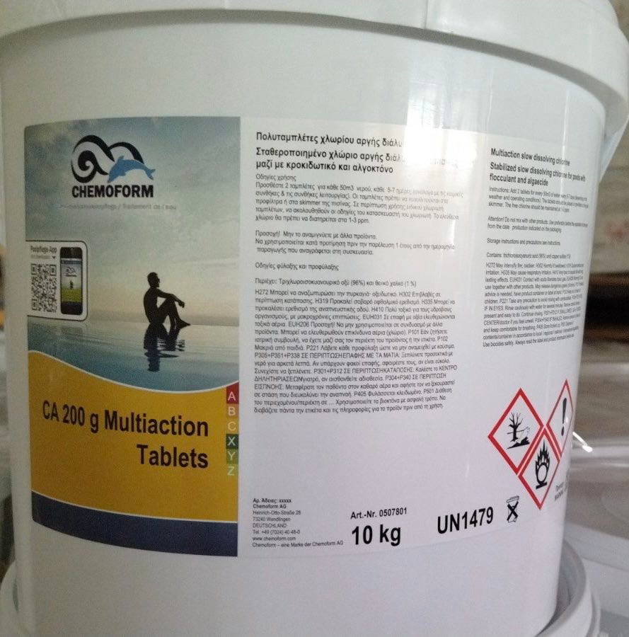 MULTIACTION CHLORINE TABLETS CHEMO 10KG