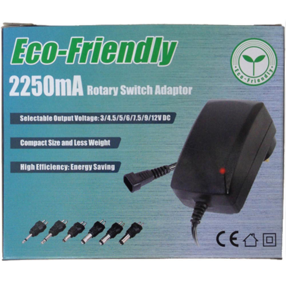 ECO-FRIENDLY POWER ADAPTOR 2250MA AC-DC 2.25A