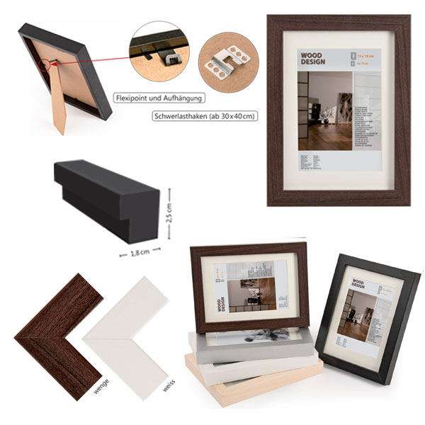 THE WALL ART WIEN FRAME WENGE 13X18CM