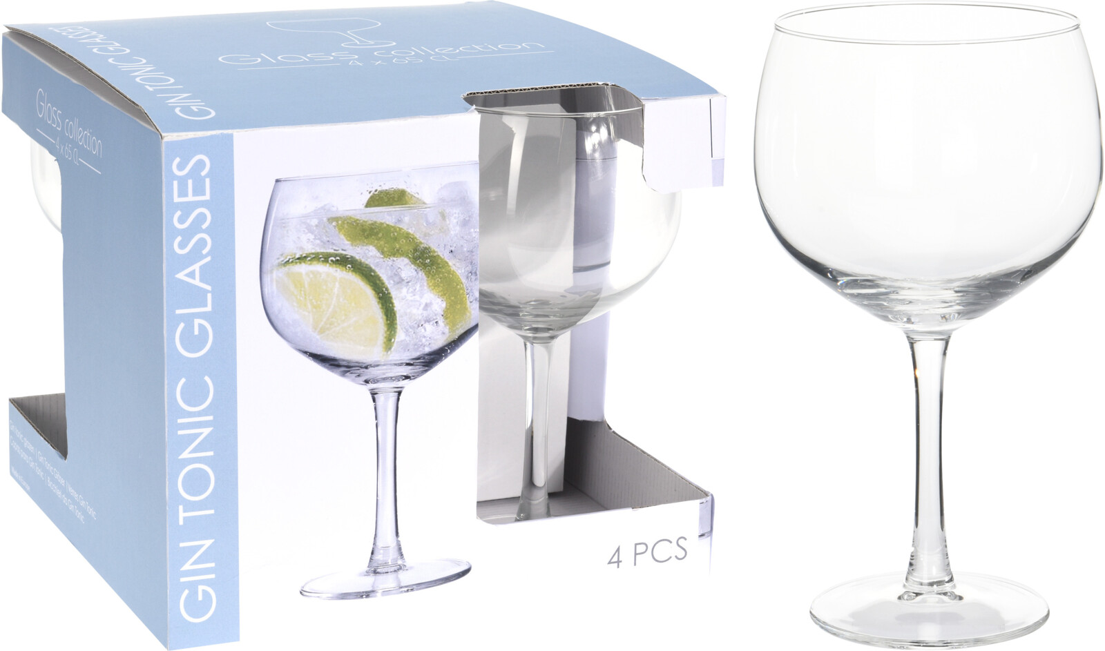 GIN TONIC GLASS 650ML SET 4PCS