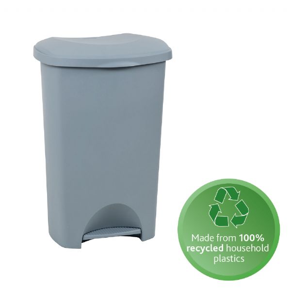 ADDIS ECO PEDAL BIN GREY 50L