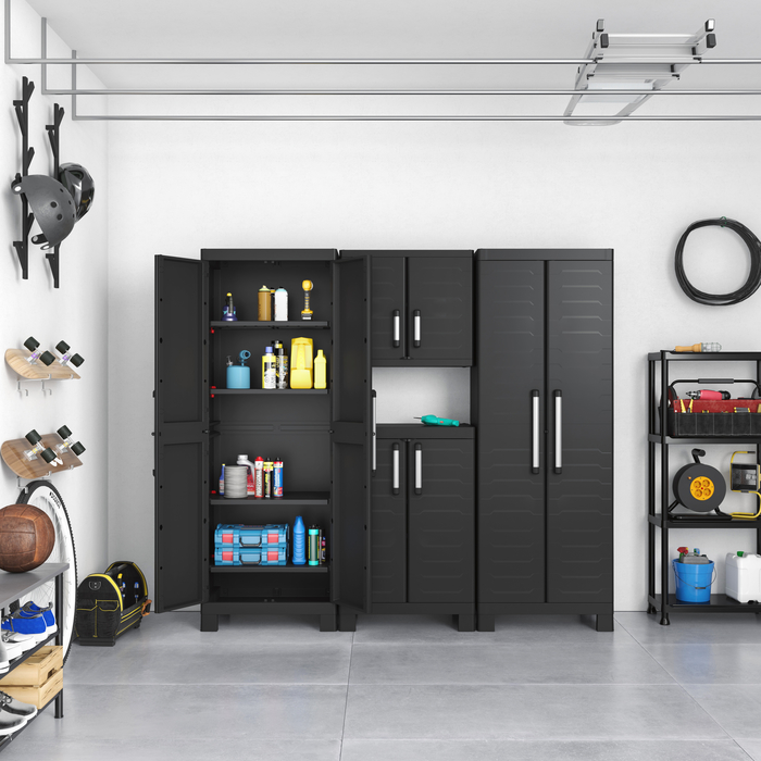 KETER DETROIT WITH 4 SHELVES CABINET BLACK