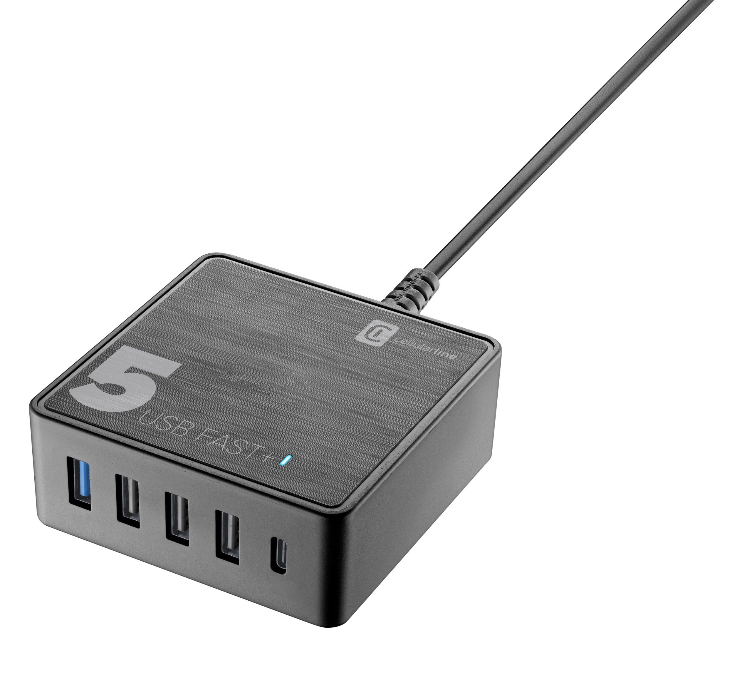 CELLULAR LINE FAST CHARGER 5USB 60W BLACK