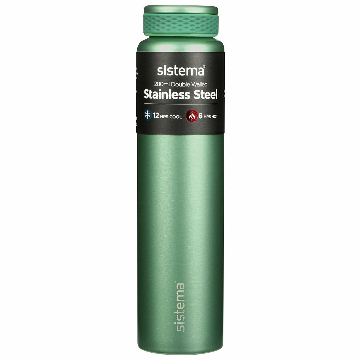 SISTEMA HYDRATION BOTTLE STAINLESS STEEL 280ML 6 ASSORTED COLORS