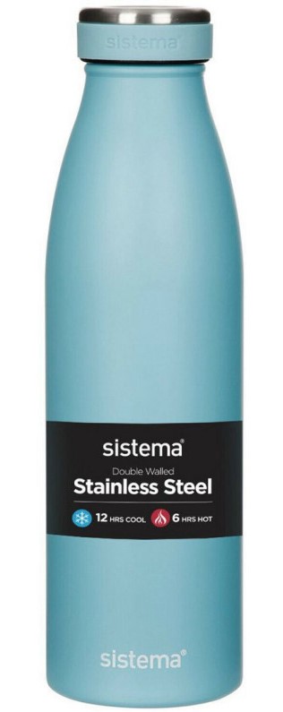 SISTEMA HYDRATION BOTTLE STAINLESS STEEL 750ML 6 ASSORTED COLORS