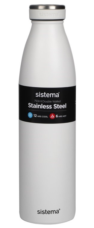 SISTEMA HYDRATION BOTTLE STAINLESS STEEL 750ML 6 ASSORTED COLORS