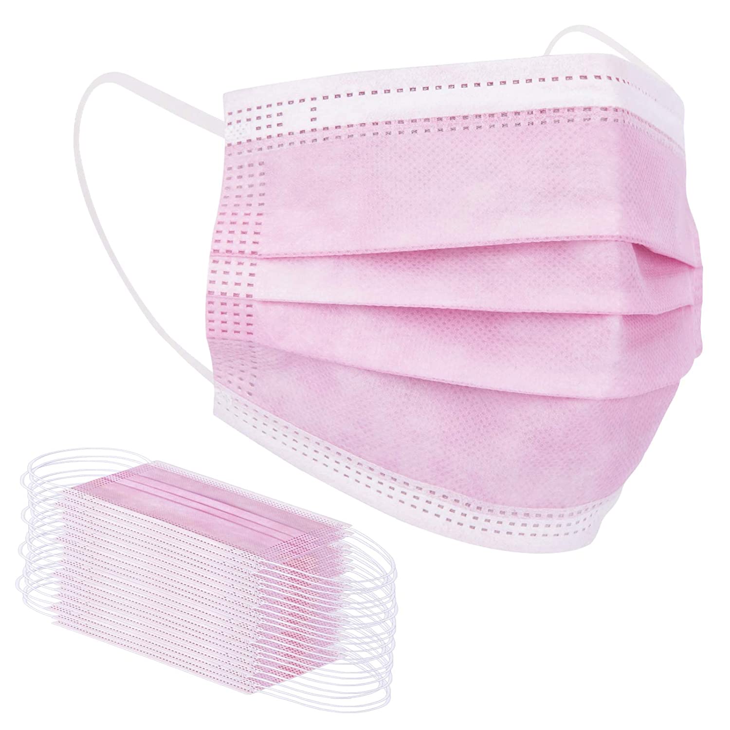 3 LAYER PROTECTIVE MASK PINK 10PCS