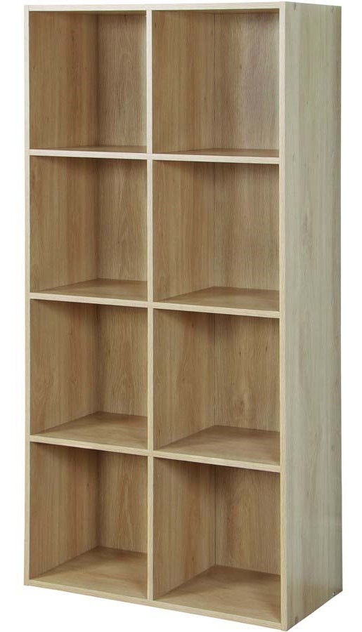 KODU BOOKCASE WITH 8 CUBES 56X28X112CM OAK