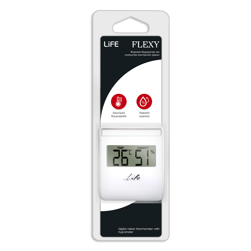 LIFE FLEXY DIGITAL INDOOR THERMOMETER/ HYGROMETER