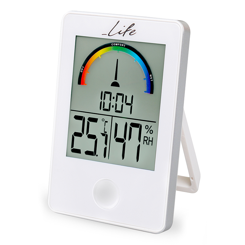 LIFE ITEMP WHITE DIGITAL INDOOR THERMOMETER/ HYGROMETER