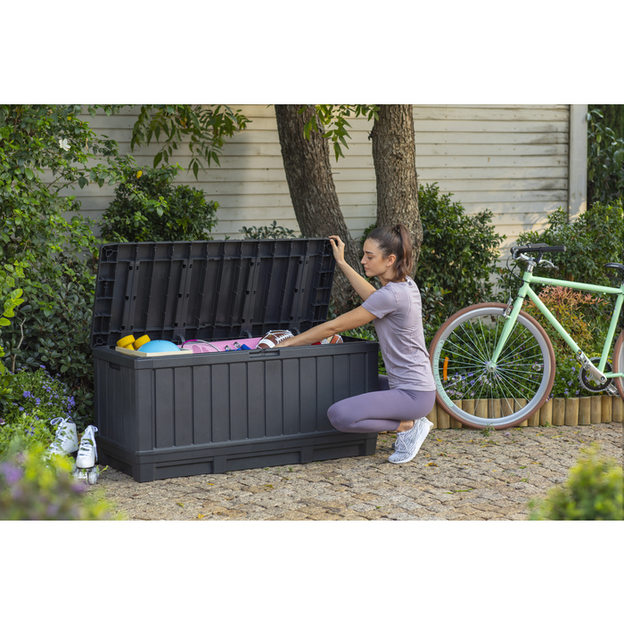 KETER KENTWOOD CUSHION BOX 128X53.6X59CM 350L BLACK